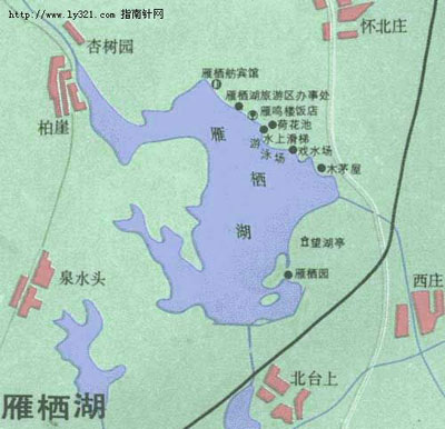 北 京 雁 栖 湖 导 游 地 图